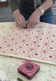 Block Print a Lampshade Skirt Workshop