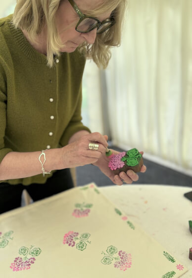 Block Print a Lampshade Skirt Workshop