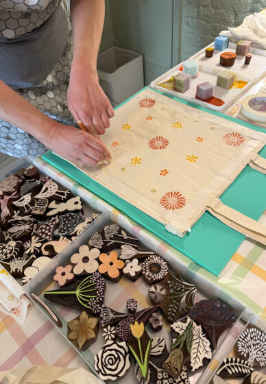 Block Printing Workshop - Print Your Own Tea Towel / Cushion / Tote