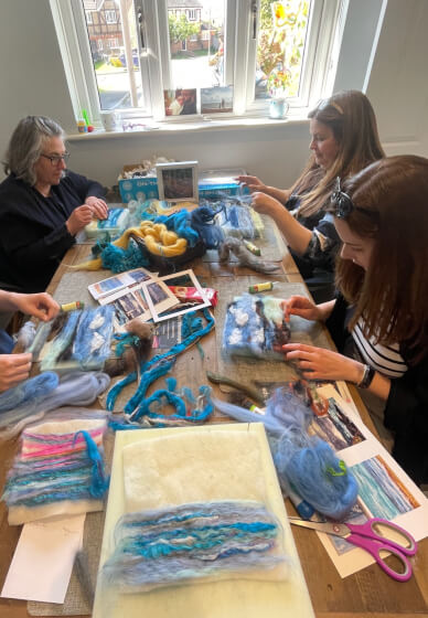 Needle Felting Art Workshop with Bluebell Wood Theme