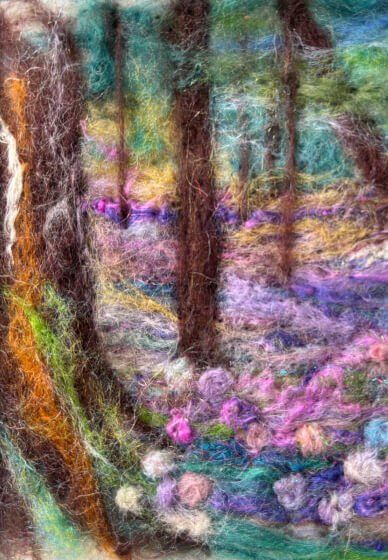 Needle Felting Art Workshop with Bluebell Wood Theme