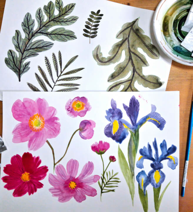Bold and Vibrant Watercolour Florals Painting Workshop