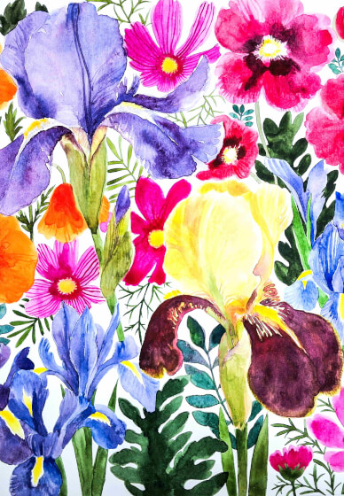 Bold and Vibrant Watercolour Florals Painting Workshop