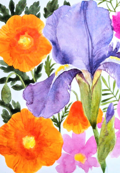 Bold and Vibrant Watercolour Florals Painting Workshop