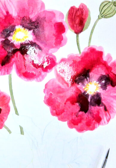 Bold and Vibrant Watercolour Florals Painting Workshop
