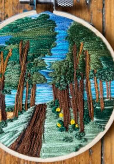 Botanical Embroidery Workshop at Dr Neil's Garden