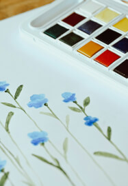 Beginner Brush Calligraphy and Watercolour Wildflower Workshop