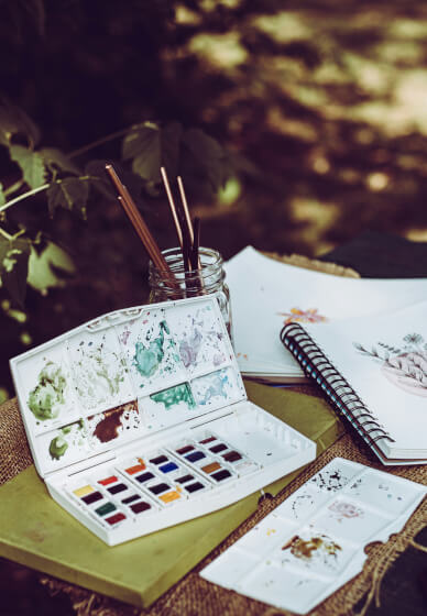 Beginner Brush Calligraphy and Watercolour Wildflower Workshop