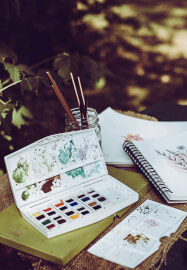 Beginner Brush Calligraphy and Watercolour Wildflower Workshop