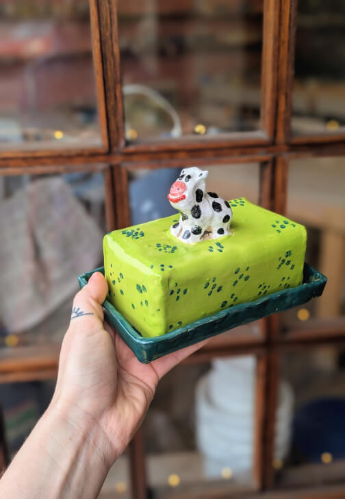 Bubbles and Butter Dish Pottery Class