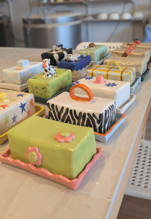 Bubbles and Butter Dish Pottery Class