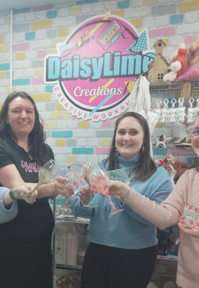 BYOB Decoupage Workshop: Wine Glass and Coaster