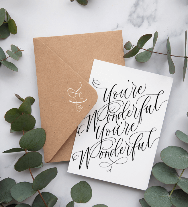 Calligraphic Card Design