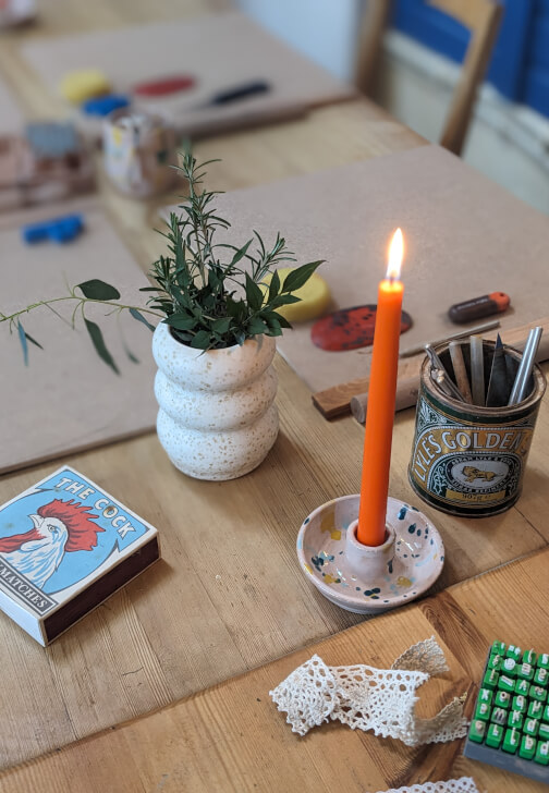 Candle Holder Pottery Workshop at Buckland Park