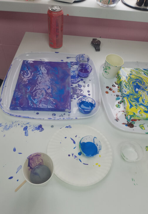 Canvas Paint Pouring Fluid Art Workshop
