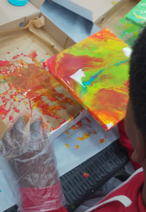 Canvas Paint Pouring Fluid Art Workshop
