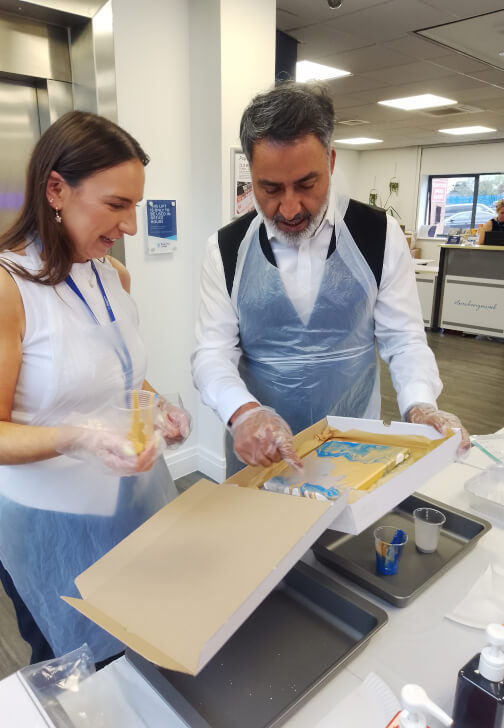 Canvas Paint Pouring Fluid Art Workshop