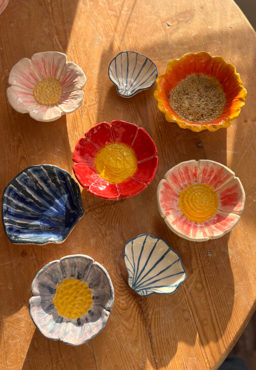 Ceramic Shells and Flowers Workshop