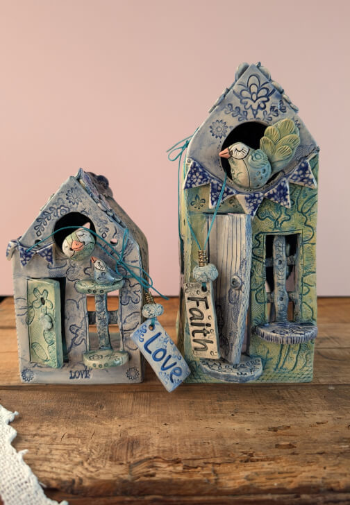 Ceramic Tea-light Cottage Class