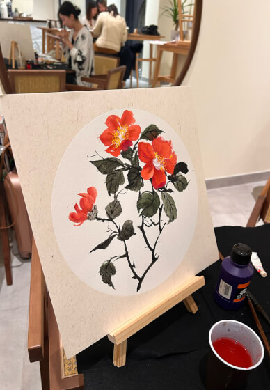 Chinese Ink Painting Workshop - Pomegranate Flower