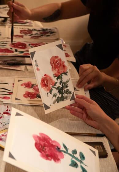 Chinese Ink Painting Workshop - Pomegranate Flower