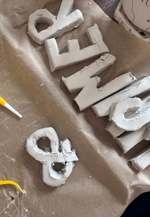 Clay Bubble Letter Painting Class