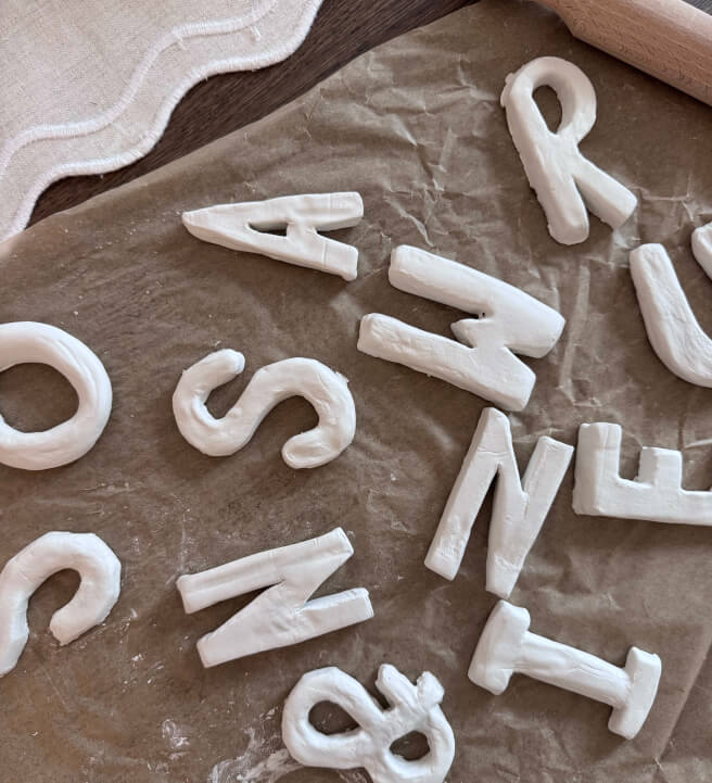 Clay Bubble Letter Painting Class