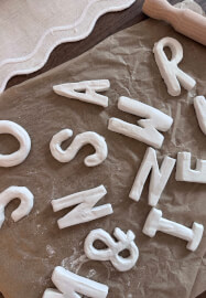 Clay Bubble Letter Painting Class