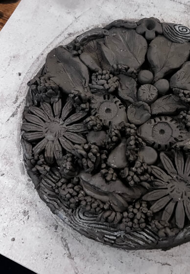 Clay Hand Building Class: Green Man Pottery Wall Plaque