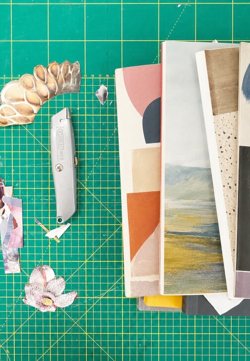 Collage Workshop in an Artist's Studio