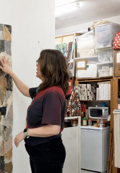 Collage Workshop in an Artist's Studio