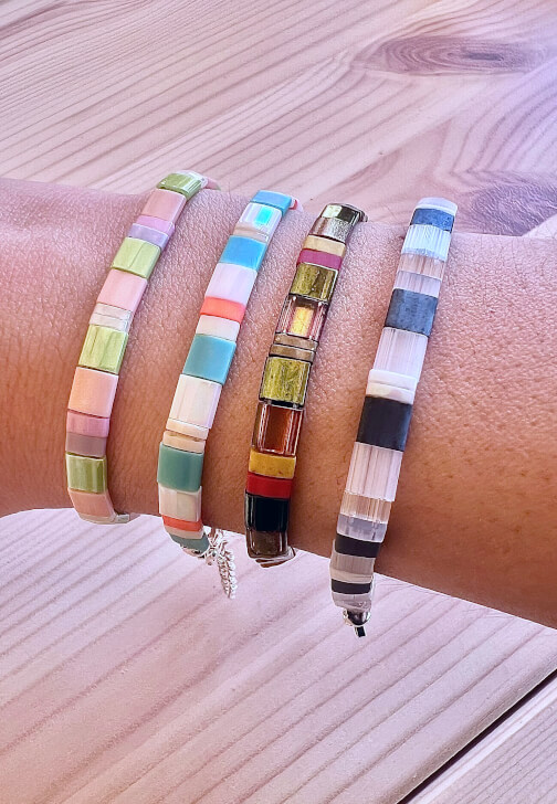 Colourful Japanese Tila Bead Bracelet Workshop