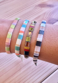 Colourful Japanese Tila Bead Bracelet Workshop