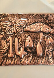 Copper Embossed House Number Plaque Workshop