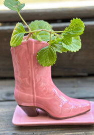 Cowboy Boot Vase Pottery Workshop