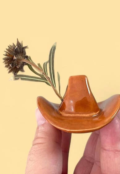 Cowboy Boot Vase Pottery Workshop