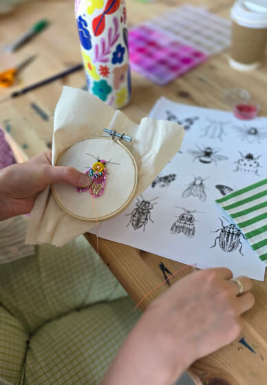 Creative Beadwork Embroidery Workshop: Beaded Bugs