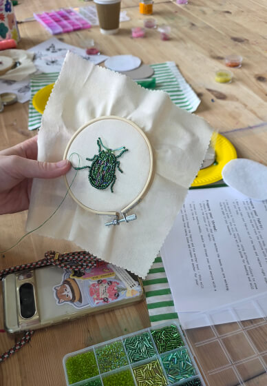 Creative Beadwork Embroidery Workshop: Beaded Bugs