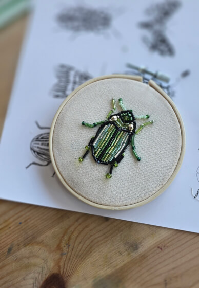 Creative Beadwork Embroidery Workshop: Beaded Bugs