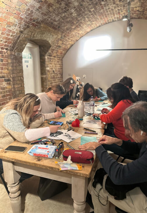 Lino Printmaking Workshop with Printing Press