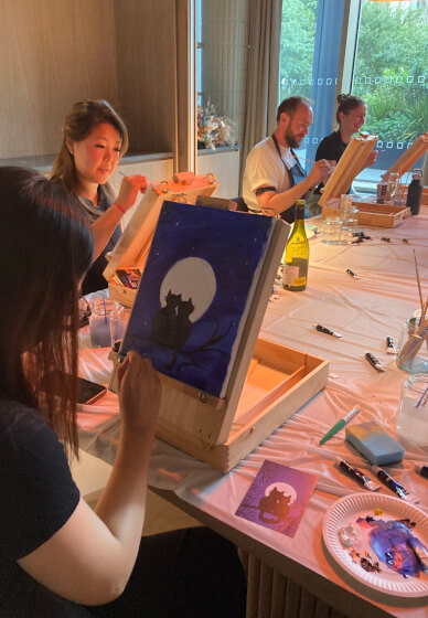 Creative Workshop Day with Shopping: Acrylic Painting Workshop