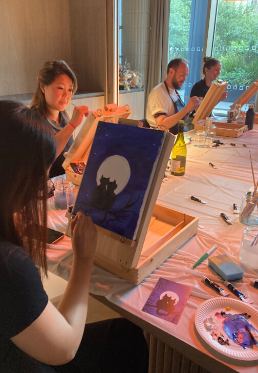 Creative Workshop Day with Shopping: Acrylic Painting Workshop