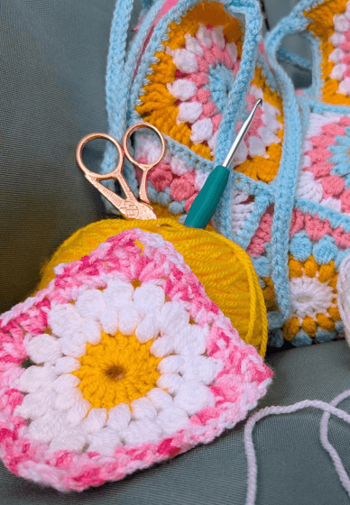Crochet Class Sunflower Bag 2 Week Course