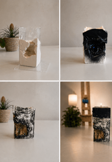 Design and Build Your Own Crystal Geode Candle Pillar