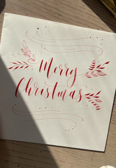 Dip Pen Christmas Card Calligraphy Workshop