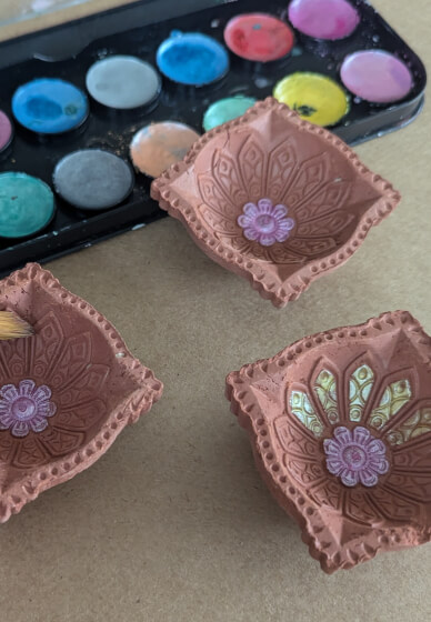 Diwali and Thali - Diva Candle Holder Painting Class