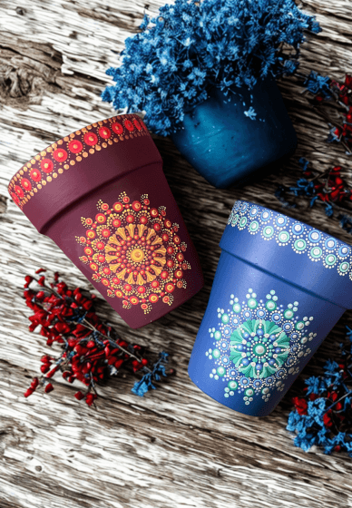 Dot Mandala Flower Pots Workshop