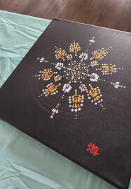 Dot Mandala on Black Workshop