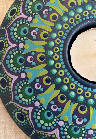 Dot Mandala Painted Tea Light Holder Workshop