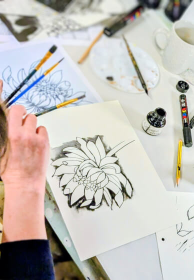 Drawing and Painting Techniques Course with Sally